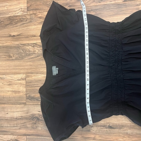 Anthropologie Somerset Mini Dres Black Cotton Tiered Smocked Waist Plus Size 3X - Picture 9 of 16